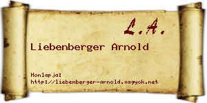 Liebenberger Arnold névjegykártya